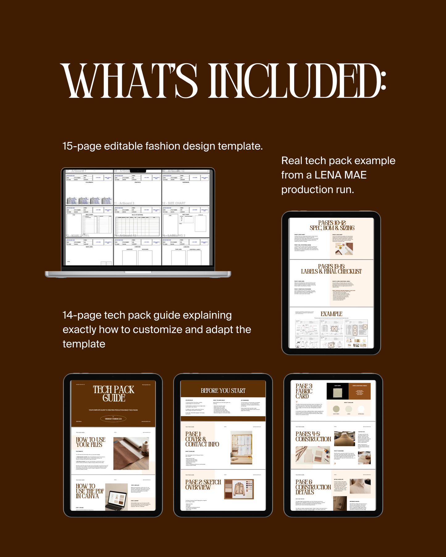 NEW: FASHION TECH PACK GUIDE & TEMPLATE