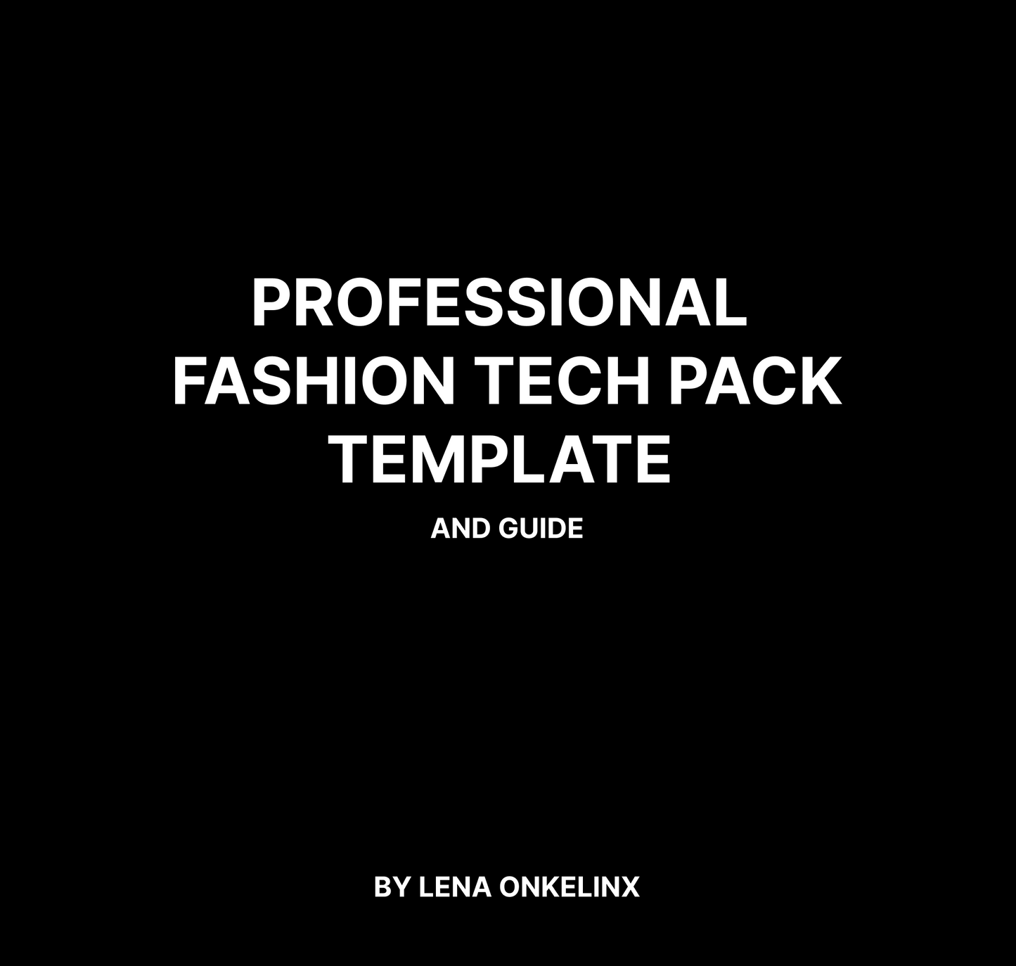 FASHION TECH PACK TEMPLATE