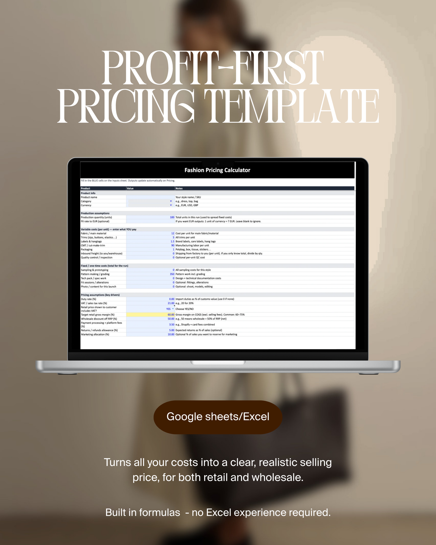 PROFIT-FIRST PRICING TEMPLATE